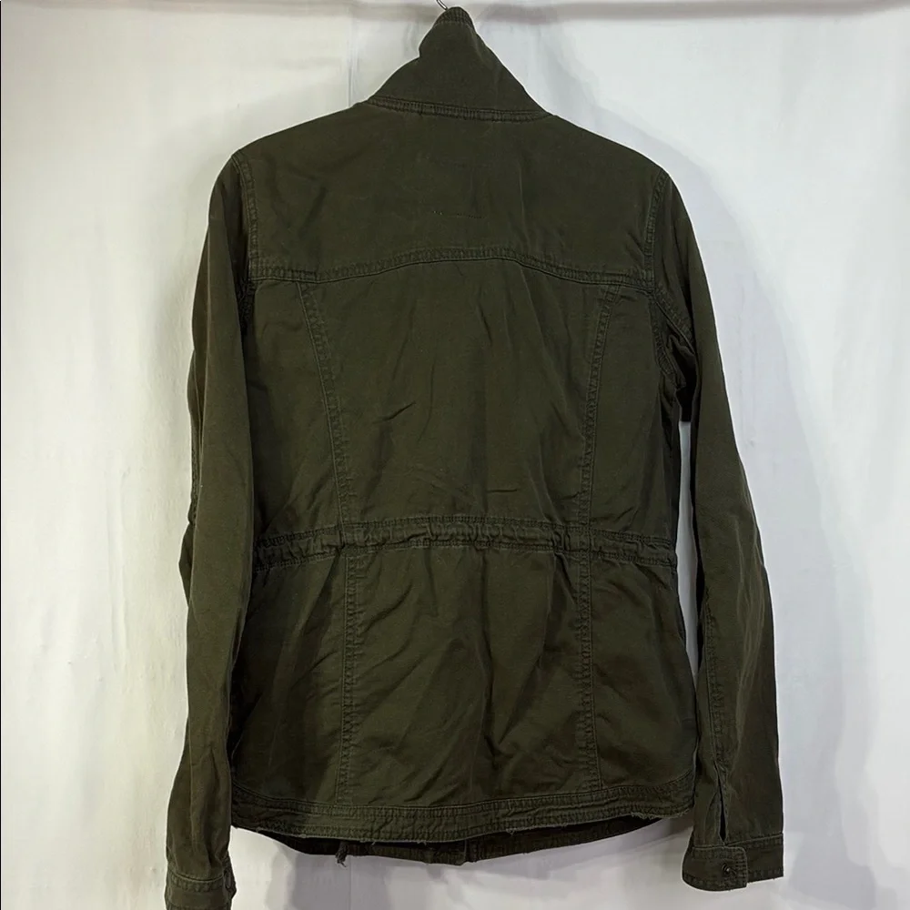 🪡Abercrombie & Fitch olive cotton Utility Jacket High Collar Casual Fit